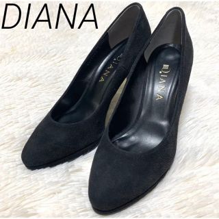 ダイアナ(DIANA)の【良品】DIANA スエード ハイヒール パンプス ブラック(ハイヒール/パンプス)