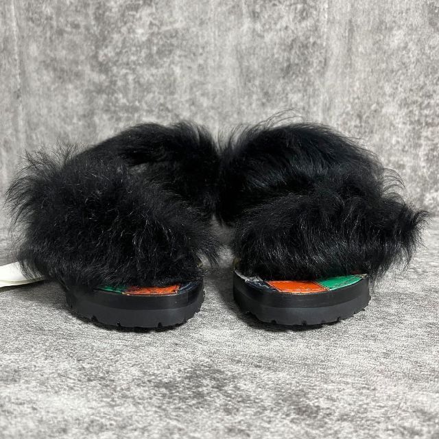 sacai ファー マルチカラー スポーツサンダル 定価64,900--