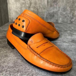 トッズ(TOD'S)の超美品 TOD'S トッズ ブラウン コインローファー 24.5cm(ローファー/革靴)