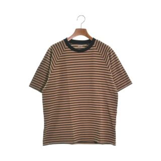 マルティニーク(martinique)のmartinique Tシャツ・カットソー 3(L位) 茶x黒(ボーダー) 【古着】【中古】(カットソー(半袖/袖なし))