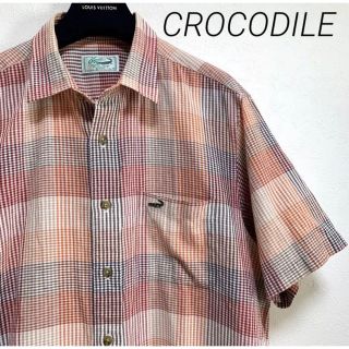 クロコダイル(Crocodile)の【美品】CROCODILE 半袖 シャツ 夏色 麻素材(シャツ)