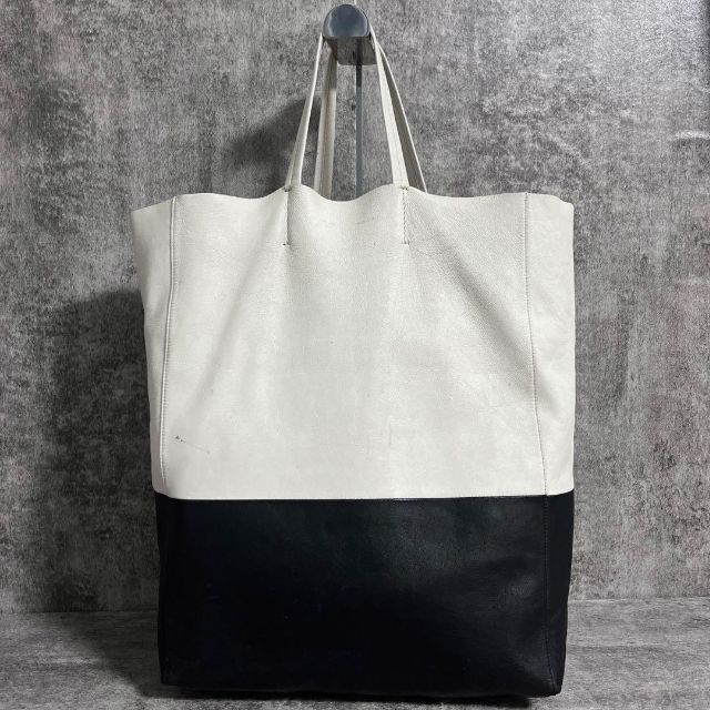 【CELINE】ホリゾンタルカバ　フィービー期　バイカラー　大容量　トートバッグ