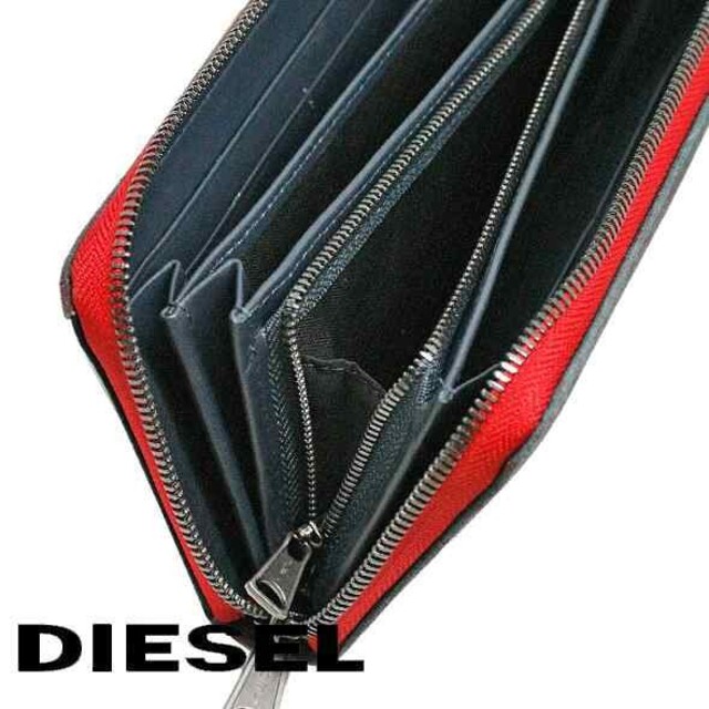 DIESEL(ディーゼル)のDIESEL ディーゼル 長財布 オーバーダイワックスキャンバス ブルー メンズのファッション小物(長財布)の商品写真