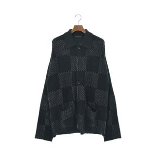 ルイヴィトン(LOUIS VUITTON)のLOUIS VUITTON カーディガン XXL グレーx黒(総柄) 【古着】【中古】(カーディガン)