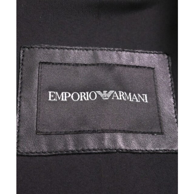 Emporio Armani(エンポリオアルマーニ)のEMPORIO ARMANI エンポリオアルマーニ ライダース 48(L位) 黒 【古着】【中古】 メンズのジャケット/アウター(ライダースジャケット)の商品写真