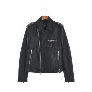 エンポリオアルマーニ(Emporio Armani)のEMPORIO ARMANI エンポリオアルマーニ ライダース 48(L位) 黒 【古着】【中古】(ライダースジャケット)