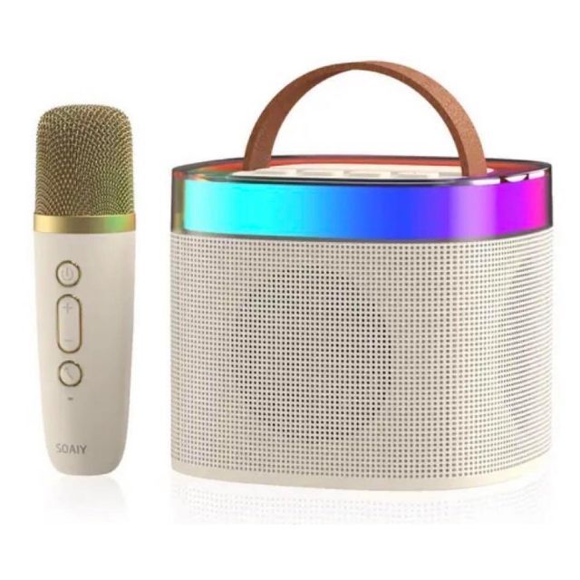 【新品未開封品】ポータブルカラオケセット  ホワイト  Bluetooth5.0 ポータブルカラオケセット ホワイト Bluetooth5.0