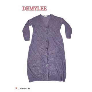 美品 DEMYLEE デミリー　リネンロングカーディガン