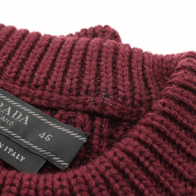 PRADA(プラダ)の セーター ニット ウール ボルドー ケーブル編み メンズのトップス(ニット/セーター)の商品写真