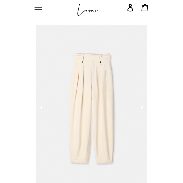 louren slub cotton cocoon pants