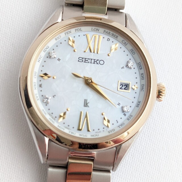 SEIKO(セイコー)の1000本限定 箱付き 限定モデル ルキア LUKIA 万華鏡 チタン ソーラー レディースのファッション小物(腕時計)の商品写真