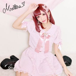 マーズ(MA＊RS)のあんず様専用　プリンセスメロディ♡ハートボタンリボン付きブラウス♪(シャツ/ブラウス(半袖/袖なし))