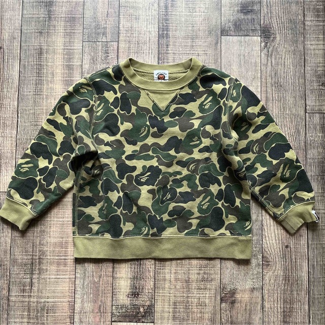 BAPE KIDS ベイプキッズ スウェット トレーナー 迷彩 カモ 110cm