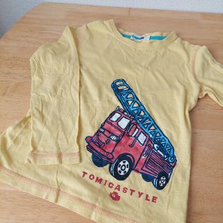 ティンカーベル(ティンカーベル)のトミカスタイル 長袖 シャツ 消防車 イエロー(Tシャツ/カットソー)