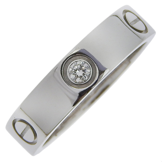 リング(指輪) 【CARTIER】カルティエ ラブリング ハーフダイヤ3P K18