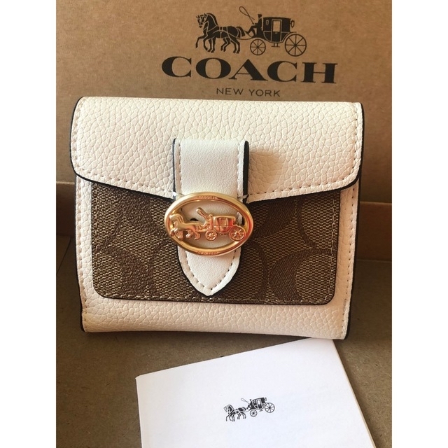 COACH　折り財布　シグネチャー　馬車