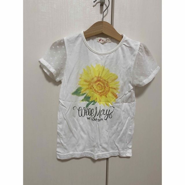 【夏用】ひまわりTシャツ キッズ/ベビー/マタニティのキッズ服女の子用(90cm~)(Tシャツ/カットソー)の商品写真