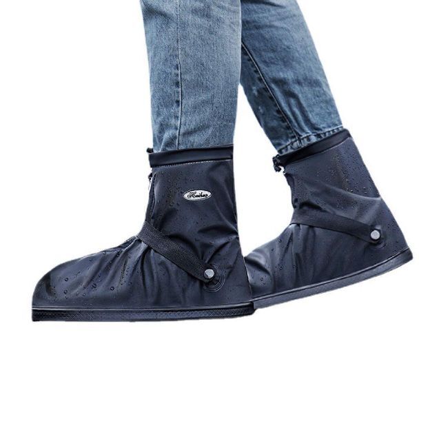 シューズカバー レインブーツ 防水 長靴 XL ブラック アウトドア レディースの靴/シューズ(レインブーツ/長靴)の商品写真