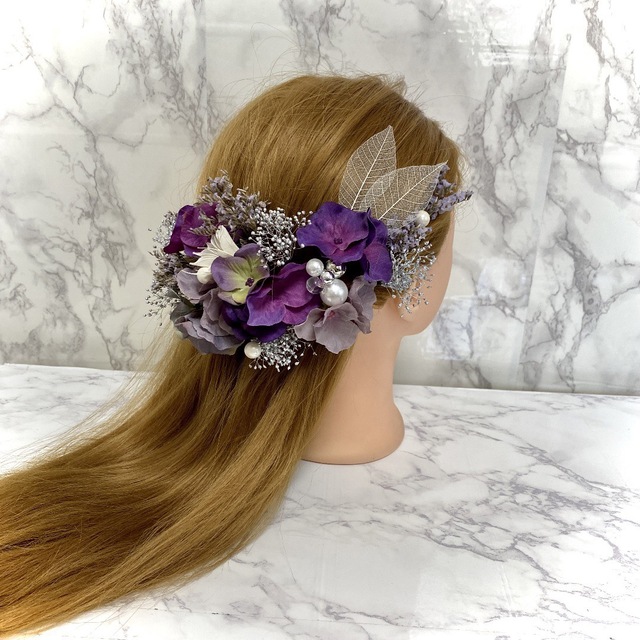 髪飾り 結婚式 成人式 卒業式 紫陽花