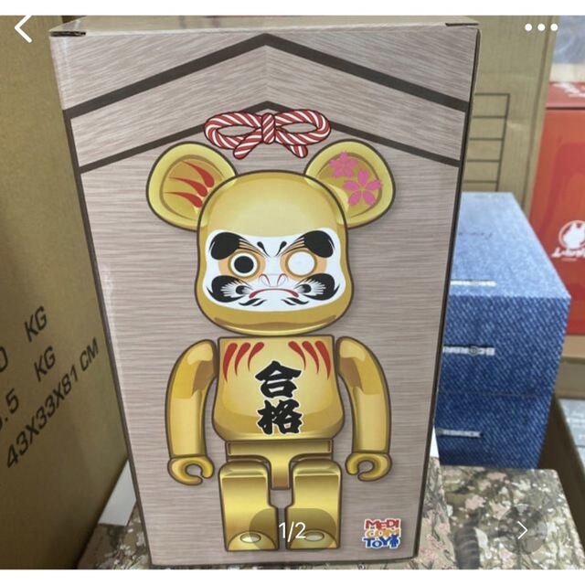 BE@RBRICK 達磨 合格 金メッキ 400％