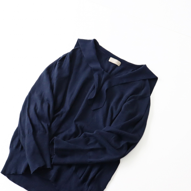 2020AW 定価2.9万 MARGARET HOWELL マーガレットハウエル SAILOR COLLAR JUMPER ニット 2/ネイビー セーラーカラー【2400013337397】