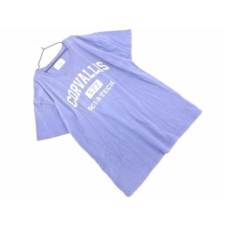 アングリッド(Ungrid)のUngrid アングリッド プリント Tシャツ sizeF/紺 ■◆ レディース(Tシャツ(半袖/袖なし))