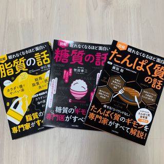 眠れなくなるほど面白い図解たんぱく質の話　他、3大栄養素セット(健康/医学)