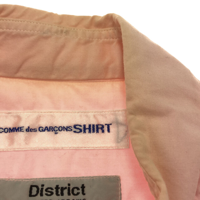 COMME des GARCONS(コムデギャルソン)のCOMME des GARCONS SHIRT コムデギャルソンシャツ × DISTRICT UNITED ARROWS パッチワーク ストライプ 長袖シャツ ピンク メンズのトップス(シャツ)の商品写真