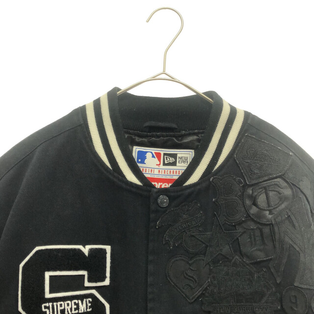 SUPREME シュプリーム 20SS×NEW ERA MLB Varsity Jacket ニューエラ バーシティージャケット ブラック