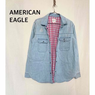 アメリカンイーグル(American Eagle)のAMERICAN EAGLE アメリカンイーグル　ダメージ　デニム　シャツ　(シャツ/ブラウス(長袖/七分))