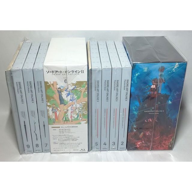 ①⑤⑥⑨巻以外未開封、小説2冊付♪　ソードアート・オンラインII 全9巻S BD