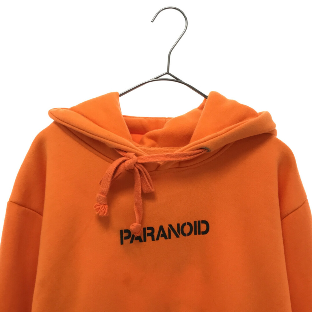 ANTI SOCIAL SOCIAL CLUB アンチソーシャルソーシャルクラブ ×UNDEFEATED アンディフィーテッド PARANOID  HOODIE プリントプルオーバーパーカー オレンジ