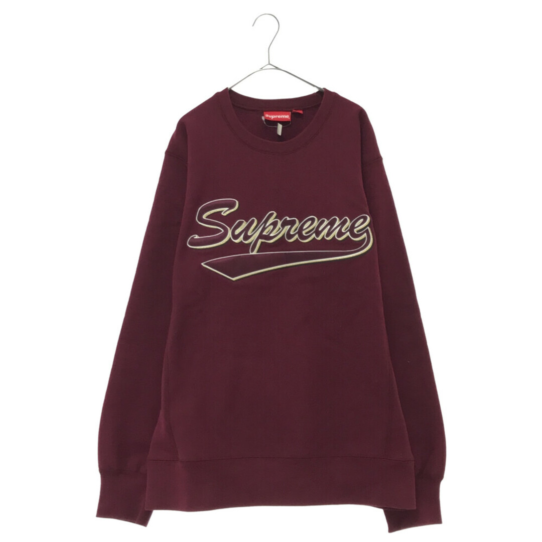 SUPREME シュプリーム 16AW Brush Script Crewneck プルオーバー スウェットトレーナー バーガンディ