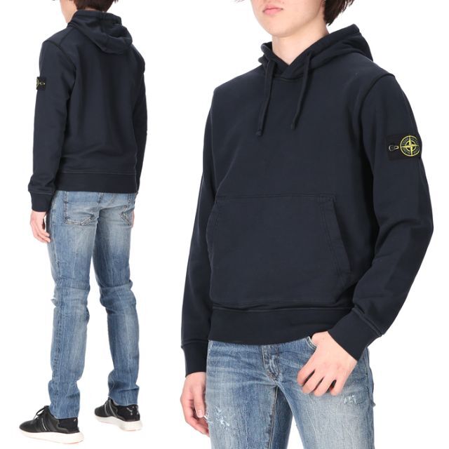 16 STONE ISLAND ネイビー パーカー フーディー size L