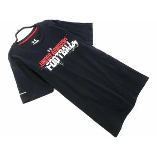 アンダーアーマー(UNDER ARMOUR)のUNDER ARMOUR アンダーアーマー フットボール スケルトン プリント Tシャツ sizeLG/黒 ■◆ メンズ(Tシャツ/カットソー(半袖/袖なし))