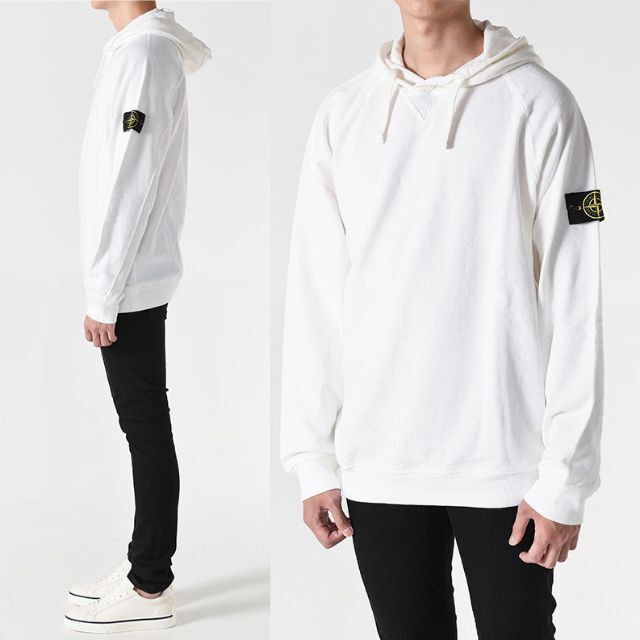 18 STONE ISLAND ホワイト パーカー フーディー size XL