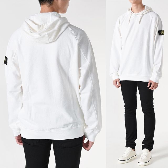 STONE ISLAND - 18 STONE ISLAND ホワイト パーカー フーディー size