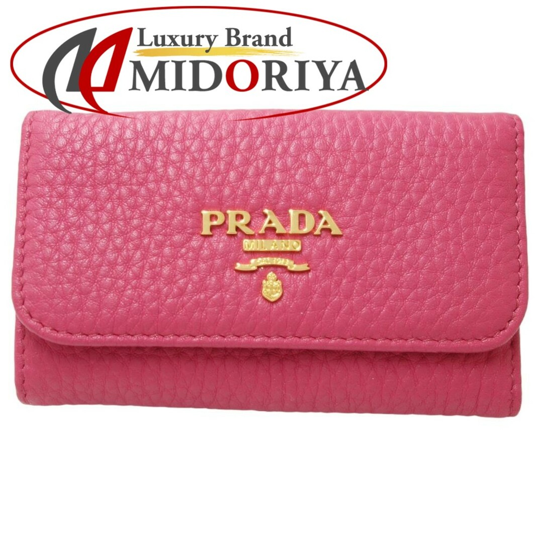 PRADA(プラダ)のプラダ PRADA キーケース 1PG222 キーケース カーフ ピンク / 083486【中古】 ハンドメイドのファッション小物(キーケース/名刺入れ)の商品写真