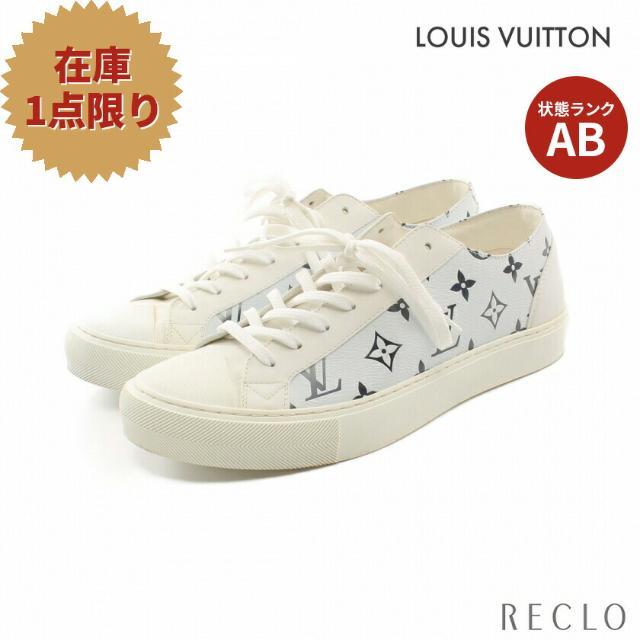 LOUIS VUITTON(ルイヴィトン)のスニーカー タトゥーライン ローカットスニーカー レザー ラバー ホワイト シルバー メンズの靴/シューズ(スニーカー)の商品写真