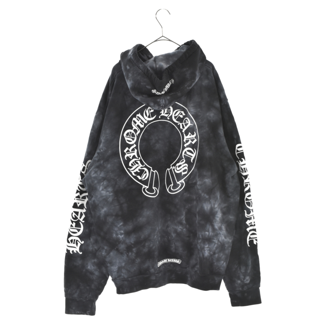 CHROME HEARTS クロムハーツ Horseshoe Hoodie Black Tie Dye  タイダイ柄ホースシュープリントプルオーバーパーカー ブラック