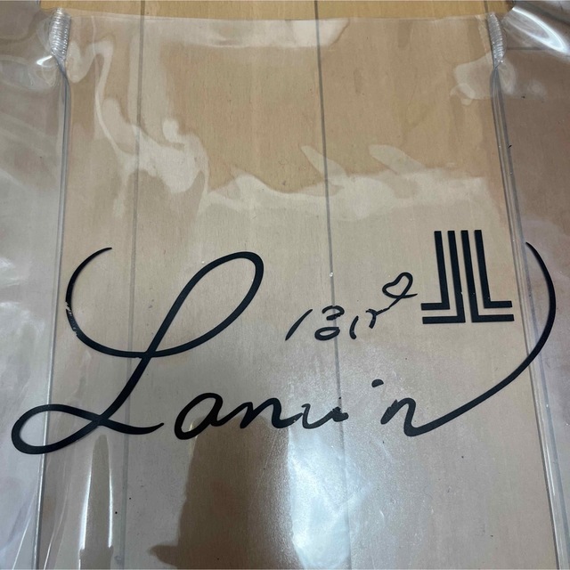 LANVIN(ランバン)のランバン LANVIN ビニールバッグ クリアバッグ ステッカー シール 非売品 レディースのバッグ(エコバッグ)の商品写真