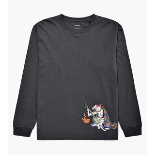 グラニフ(Design Tshirts Store graniph)のグラニフ 石黒亜矢子 猫股 Lサイズ ユニセックス カラー:スミクロ(Tシャツ/カットソー(七分/長袖))