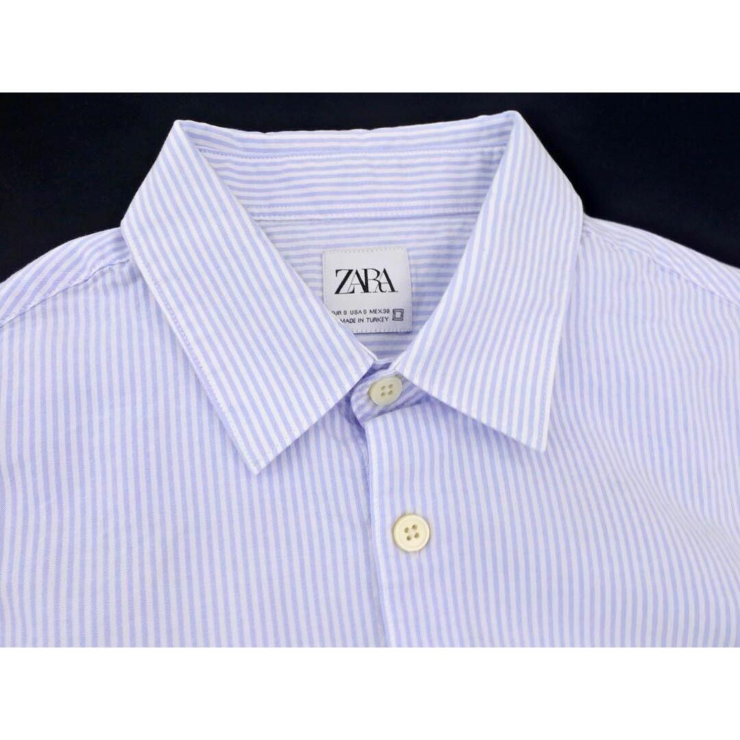 ZARA - ZARA ザラ ストライプ 半袖 シャツ sizeS/白ｘ水色 □◇ メンズ