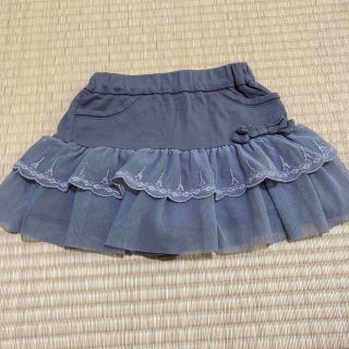 ベベ(BeBe)の【美品】bebe 90cm キュロット　スカート　グレー　べべ　子供服(スカート)