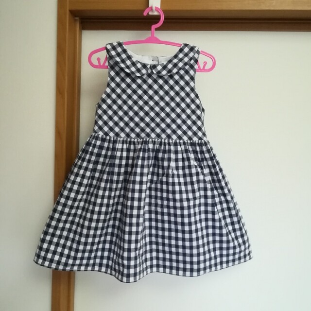 NEXT(ネクスト)のNEXT　チェック　ノースリーブワンピース　90　ネイビー キッズ/ベビー/マタニティのキッズ服女の子用(90cm~)(ワンピース)の商品写真