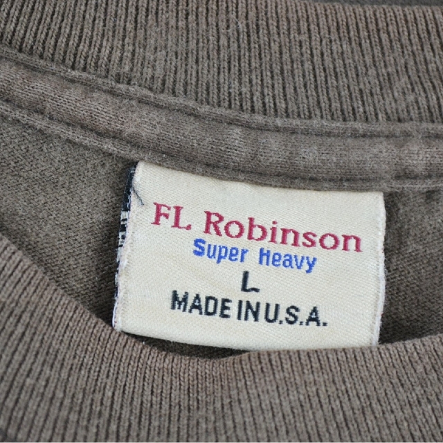 FL Robinson/エフエルロビンソン Tシャツ ブラウン アメリカ製 メンズのトップス(Tシャツ/カットソー(七分/長袖))の商品写真