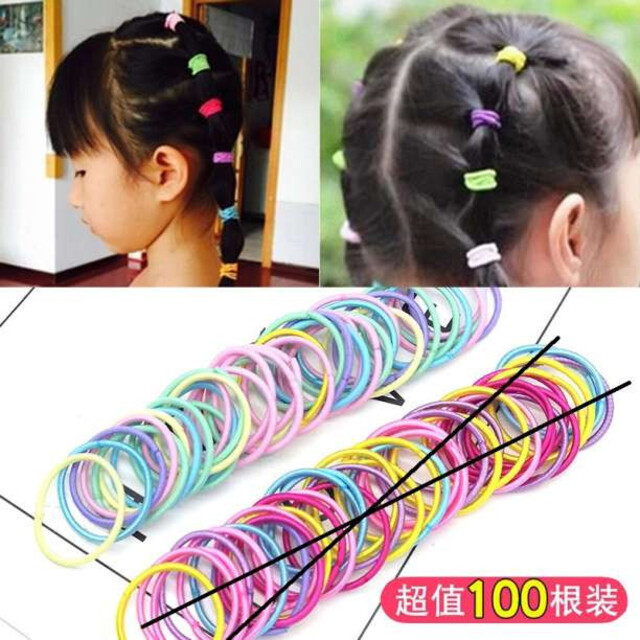 パステル ミニ ヘアゴム ハンドメイド かわいい リングゴム ハンドメイド 新品 キッズ/ベビー/マタニティのキッズ/ベビー/マタニティ その他(その他)の商品写真