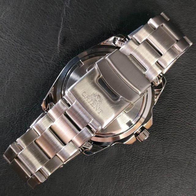 極美品【稼働品】ORIENT　オリエント　UNE3　グリーン　シルバー　防水QZ