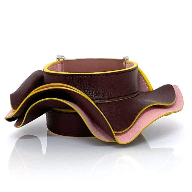 フェンディ ブレス ボルドー ピンク シルバー 中古