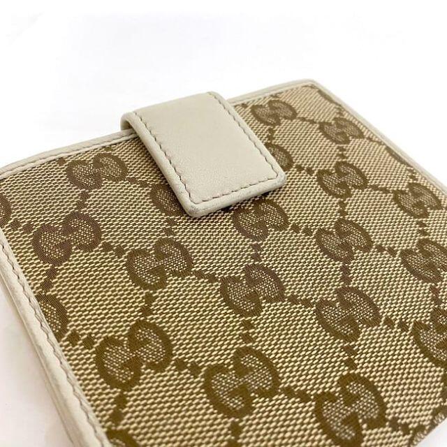 グッチ ダブルホック 財布 ベージュ ホワイト 美品 3